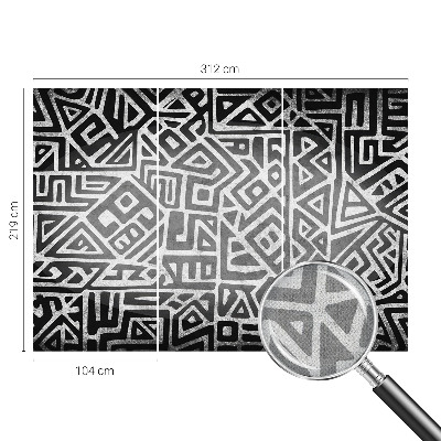 Papier peint chambre adulte cocooning Geometrické bludisko