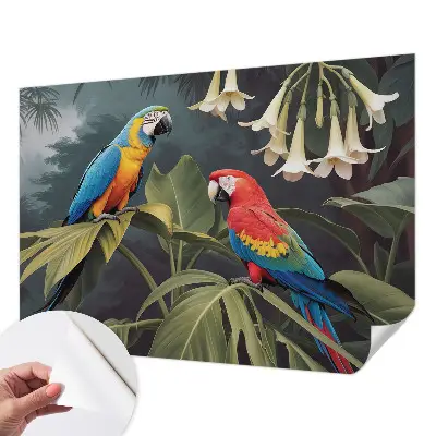 Papier peint photo sur tissu non tissé Perroquets colorés