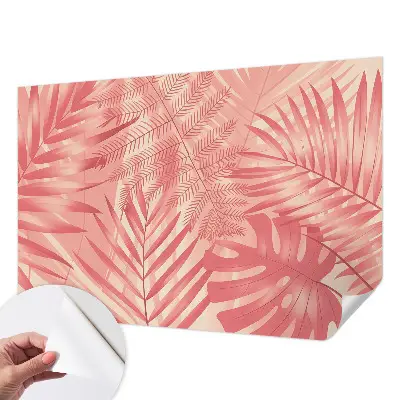 Papier peint photo sur tissu non tissé feuilles tropicales