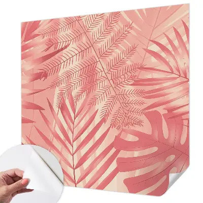 Papier peint photo sur tissu non tissé feuilles tropicales