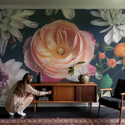 Papier peint photographique sur tissu non tissé Harmonie florale