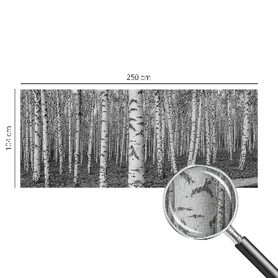 Papier peint intissé imprimé forêt de bouleaux