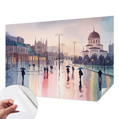 Papier peint chambre ado Daždivá prechádzka