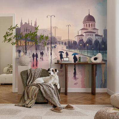 Papier peint chambre ado Daždivá prechádzka