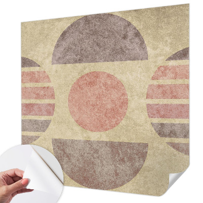 Papier peint tête de lit chambre adulte Geometrické tvary