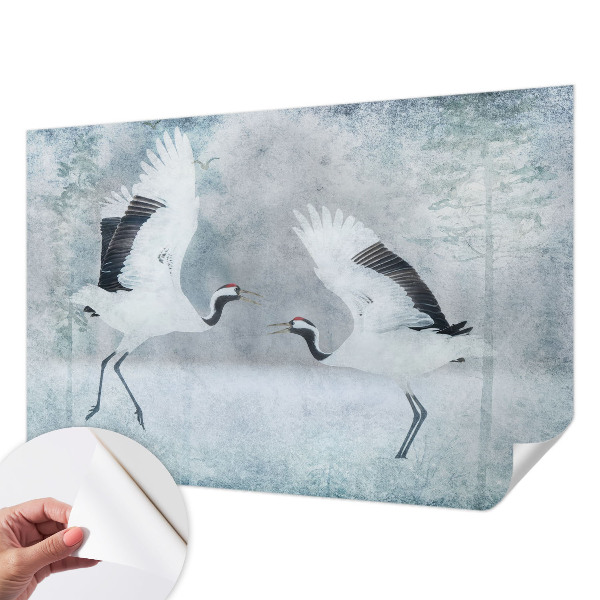 Papier peint tendance chambre adulte Harmonické žeriavy