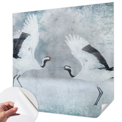 Papier peint tendance chambre adulte Harmonické žeriavy