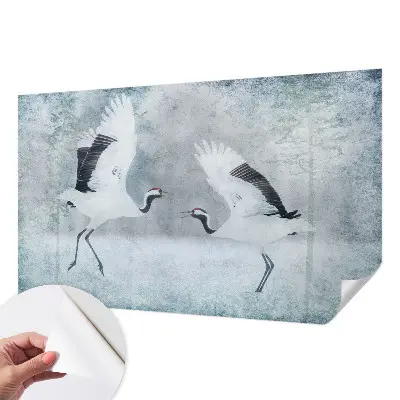 Papier peint photographique intissé Grues harmonieuses
