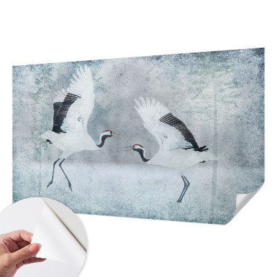 Papier peint tendance chambre adulte Harmonické žeriavy
