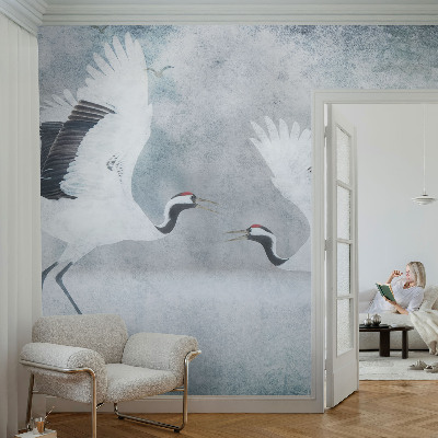 Papier peint tendance chambre adulte Harmonické žeriavy