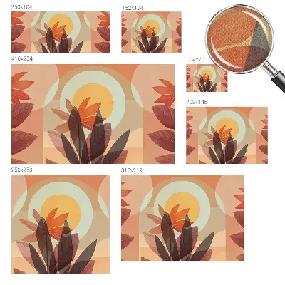 Papier peint photo sur tissu non tissé abstraction florale