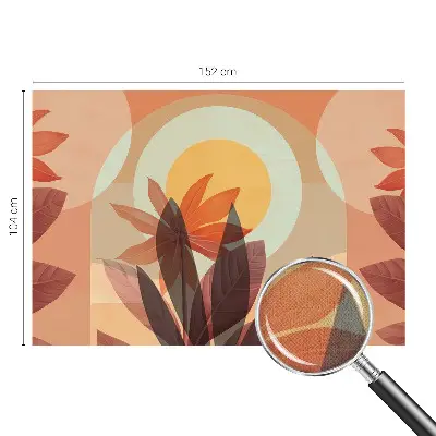 Papier peint photo sur tissu non tissé abstraction florale