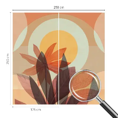 Papier peint photo sur tissu non tissé abstraction florale