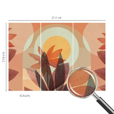 Papier peint photo sur tissu non tissé abstraction florale