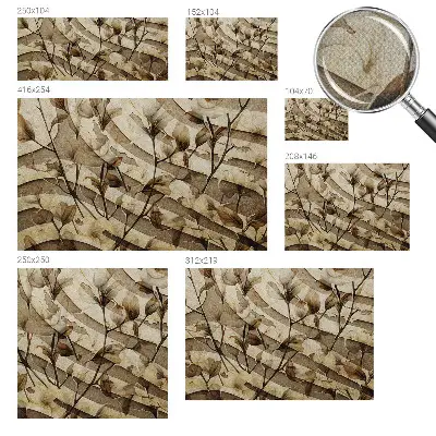 Papier peint photographique sur tissu non tissé flore classique