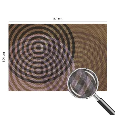 Papier peint photo imprimé sur tissu non tissé cercles hypnotiques