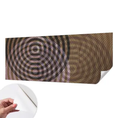 Papier peint photo imprimé sur tissu non tissé cercles hypnotiques