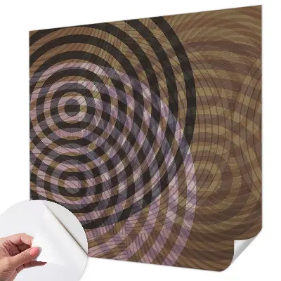 Papier peint photo imprimé sur tissu non tissé cercles hypnotiques