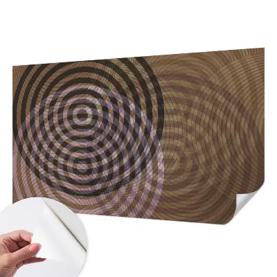 Papier peint photo imprimé sur tissu non tissé cercles hypnotiques