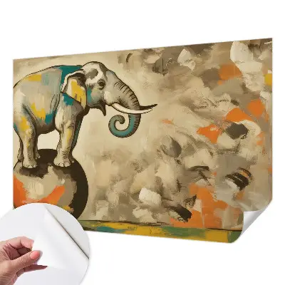 Papier peint intissé Éléphant abstrait