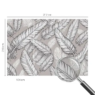 Papier peint photo grand format pour le mur Plumes subtiles