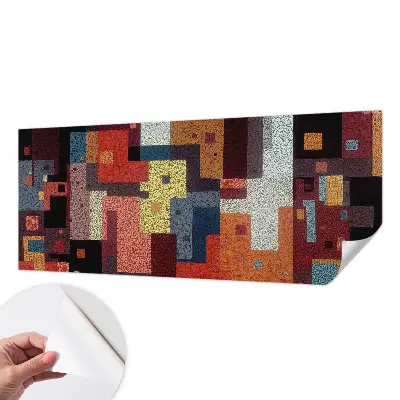 Papier peint photo imprimé sur tissu non tissé formes colorées