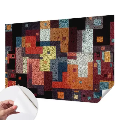 Papier peint photo imprimé sur tissu non tissé formes colorées