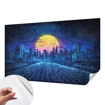 Papier peint panoramique pas cher Futuristická krajina