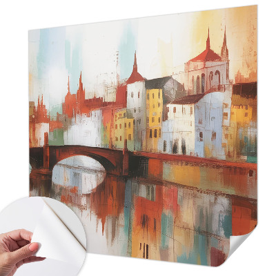 Déco papier peint salon Mestská krajina