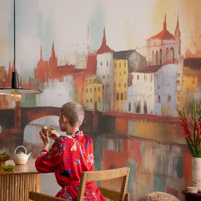 Déco papier peint salon Mestská krajina