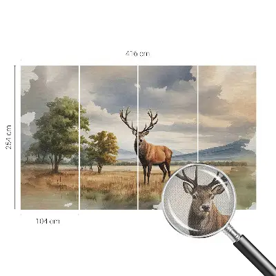 Papier peint photo grand format pour le mur Cerf majestueux