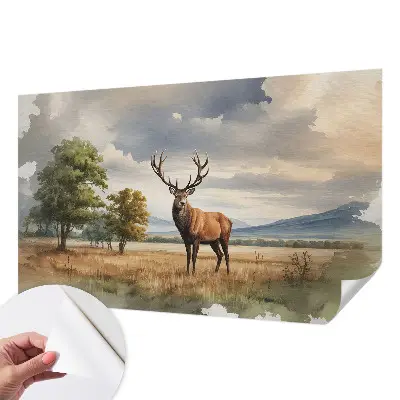 Papier peint photo grand format pour le mur Cerf majestueux