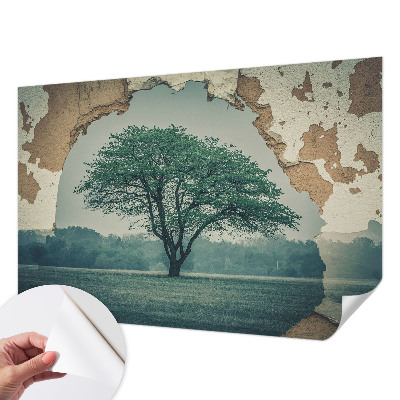 Papier peint tête de lit chambre adulte Osamelý strom