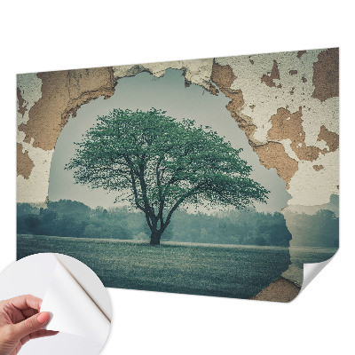 Papier peint tête de lit chambre adulte Osamelý strom