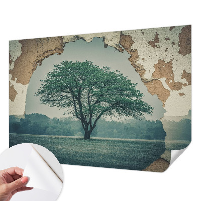 Papier peint tête de lit chambre adulte Osamelý strom