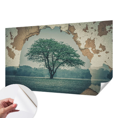 Papier peint tête de lit chambre adulte Osamelý strom
