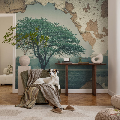 Papier peint tête de lit chambre adulte Osamelý strom