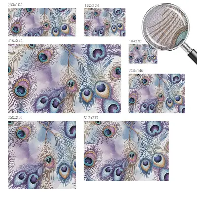 Papier peint photo grand format pour le mur Plumes de paon
