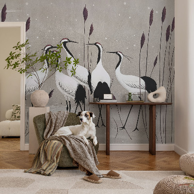 Papier peint décoratif salon Kŕdeľ žeriavov
