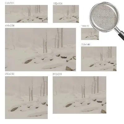 Papier peint photo grand format pour le mur Forêt enneigée