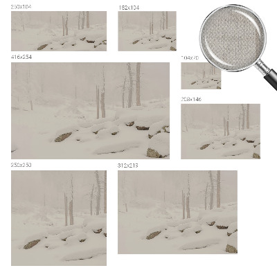 Papier peint panoramique adhésif Zasnežený les