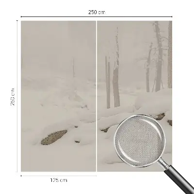 Papier peint photo grand format pour le mur Forêt enneigée