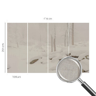 Papier peint panoramique adhésif Zasnežený les