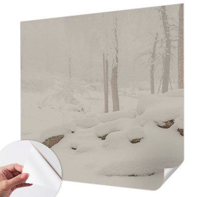 Papier peint panoramique adhésif Zasnežený les