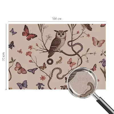 Papier peint intissé imprimé nature hibou