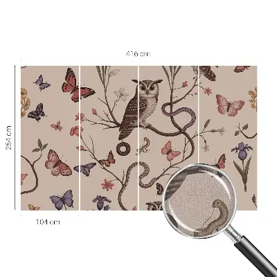 Papier peint intissé imprimé nature hibou