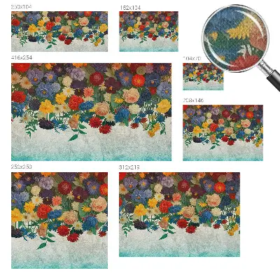 Papier peint photo imprimé sur tissu non tissé fleurs colorées