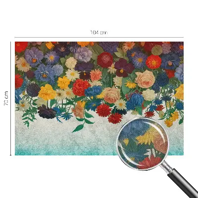 Papier peint photo imprimé sur tissu non tissé fleurs colorées