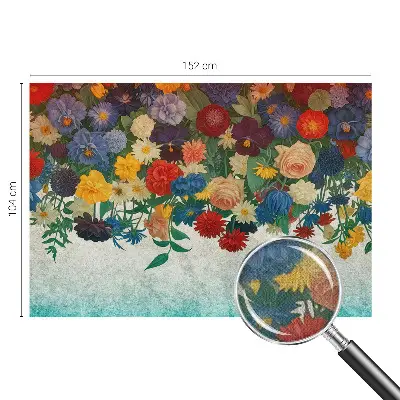 Papier peint photo imprimé sur tissu non tissé fleurs colorées