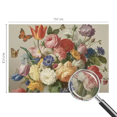 Papier peint intissé imprimé Fleurs et papillons